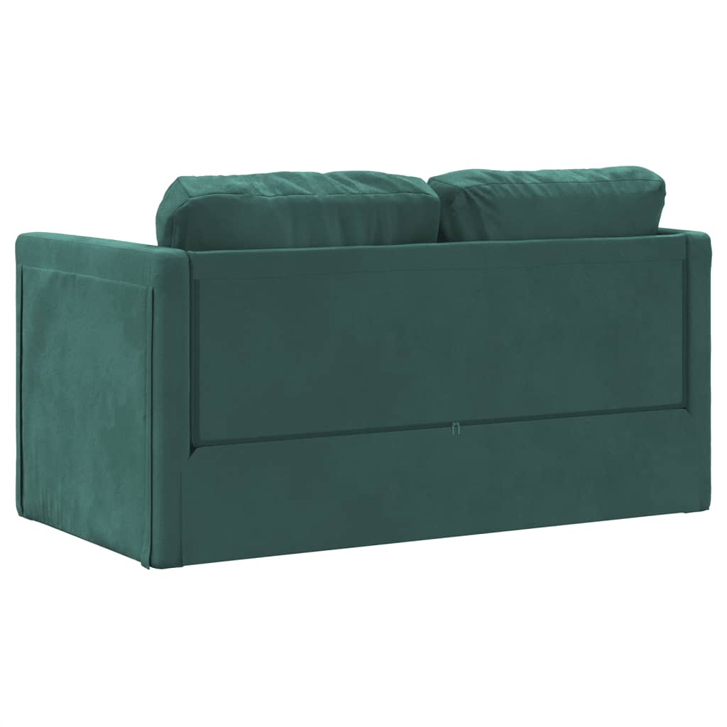 Bodensofa, Boden sofa, Bodencouch, Bodensofa mit Schlaffunktion, Bodensofa klappbar, Samt, Dunkelgrün, vidaXL, 6