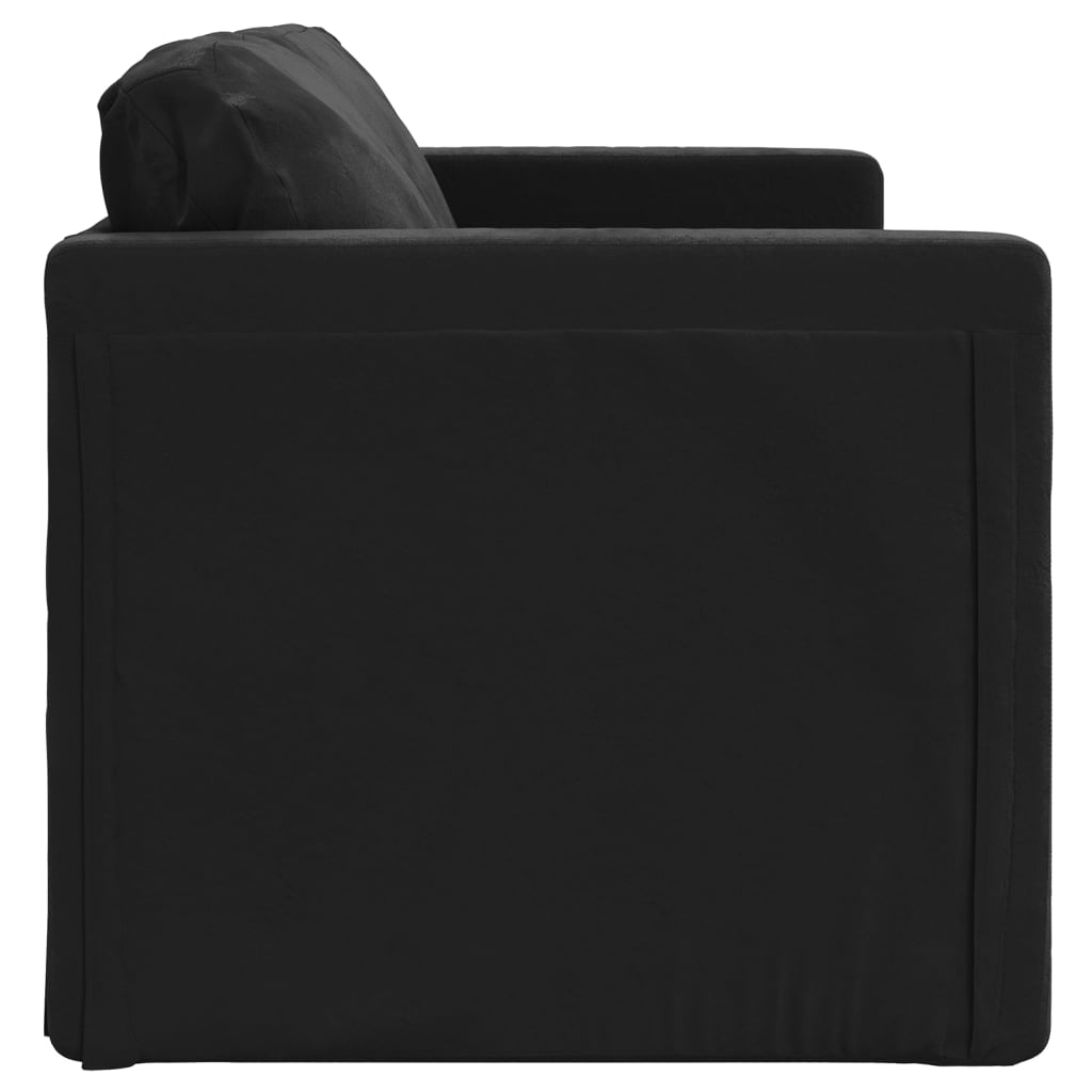 Bodensofa, Boden sofa, Bodencouch, Bodensofa mit Schlaffunktion, Bodensofa klappbar, Samt, Schwarz, vidaXL, 5