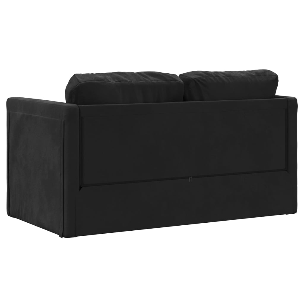 Bodensofa, Boden sofa, Bodencouch, Bodensofa mit Schlaffunktion, Bodensofa klappbar, Samt, Schwarz, vidaXL, 6