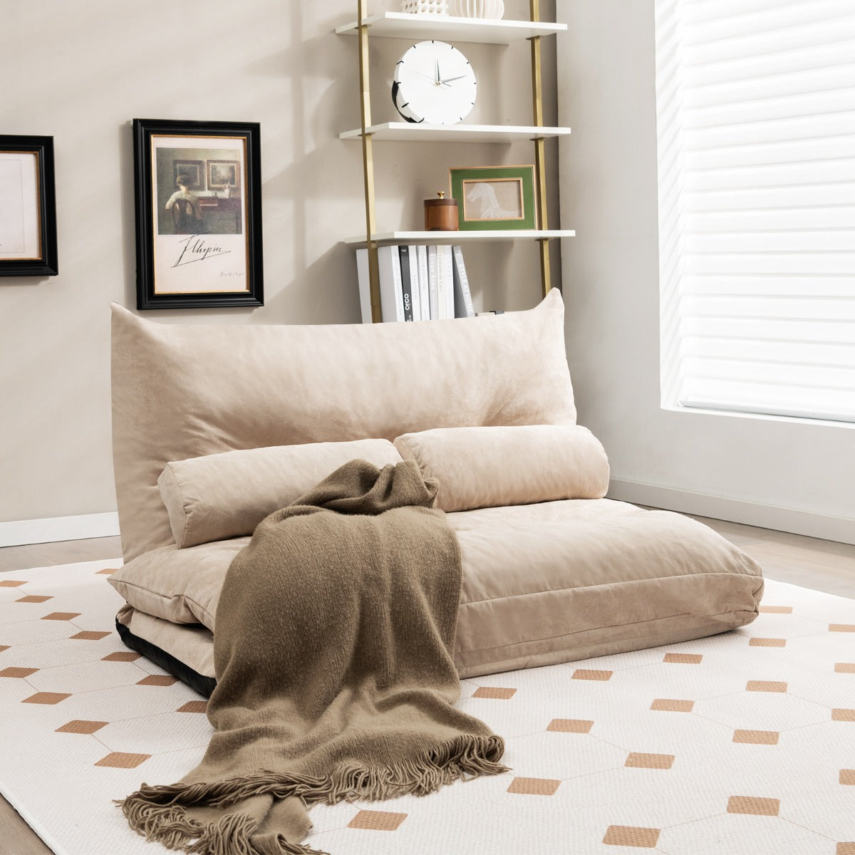 Bodensofa, Boden sofa, Bodencouch, Bodensofa mit Schlaffunktion, bodensofa klappbar, Verstellbarer Rückenlehne, Costway, 1