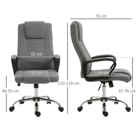 Bürostuhl, Ergonomischer Bürostuhl, Drehstuhl, Gamingstuhl, Schreibtischstuhl, mit Wippenfunktion Kopfstütze, Vinsetto, 2