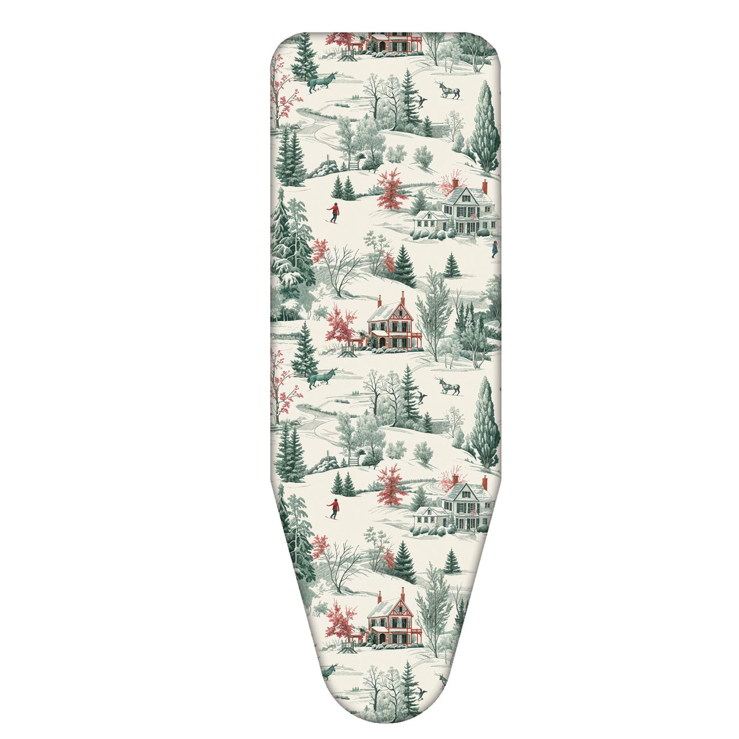 Bügelbrettbezug XL, 140×55 cm – Zweischicht-Bügeltischbezug aus Bio-Baumwolle & dickem Molton, mit Clip, Made in Italy, Colombo Winter Alps, 4