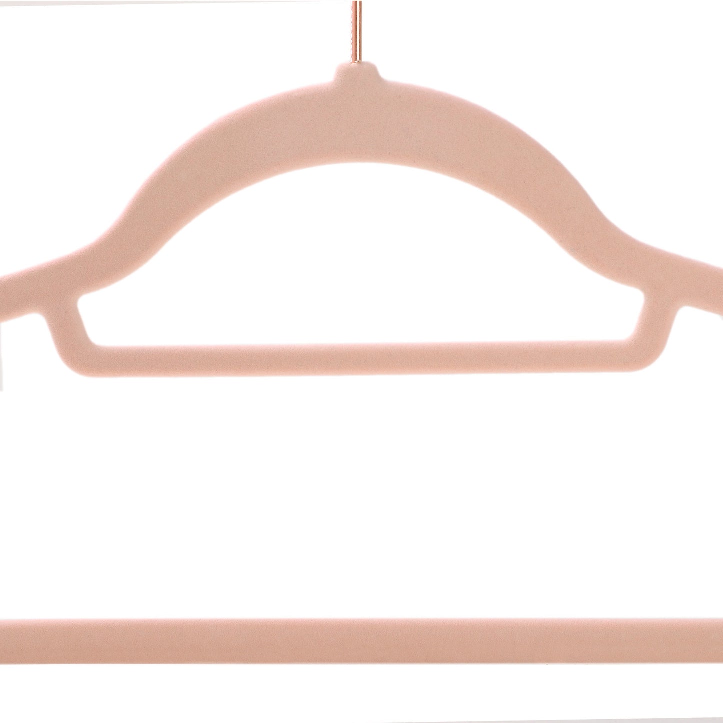 Kleiderbügel Samt, 30er Set, Hosenbügel, 43,5cm, Samtbügel, mit Stange für Krawatten, Roségold-Rosa, SONGMICS, 5