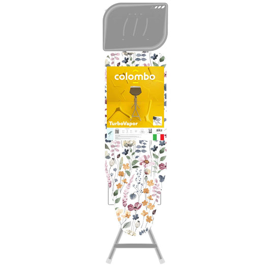 Bügelbrett, 120x40 cm, Bügeltisch, Bügelbrett Klappbar, Größe L, 6 Positionen, Colombo TURBO VAPOR