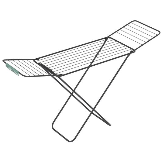 Flügelwäscheständer, Wäscheständer mit Flügeln, 18 Meter, Wäscheständer Klappbar, Wäscheständer Schwarz, Colombo OPALE, 1