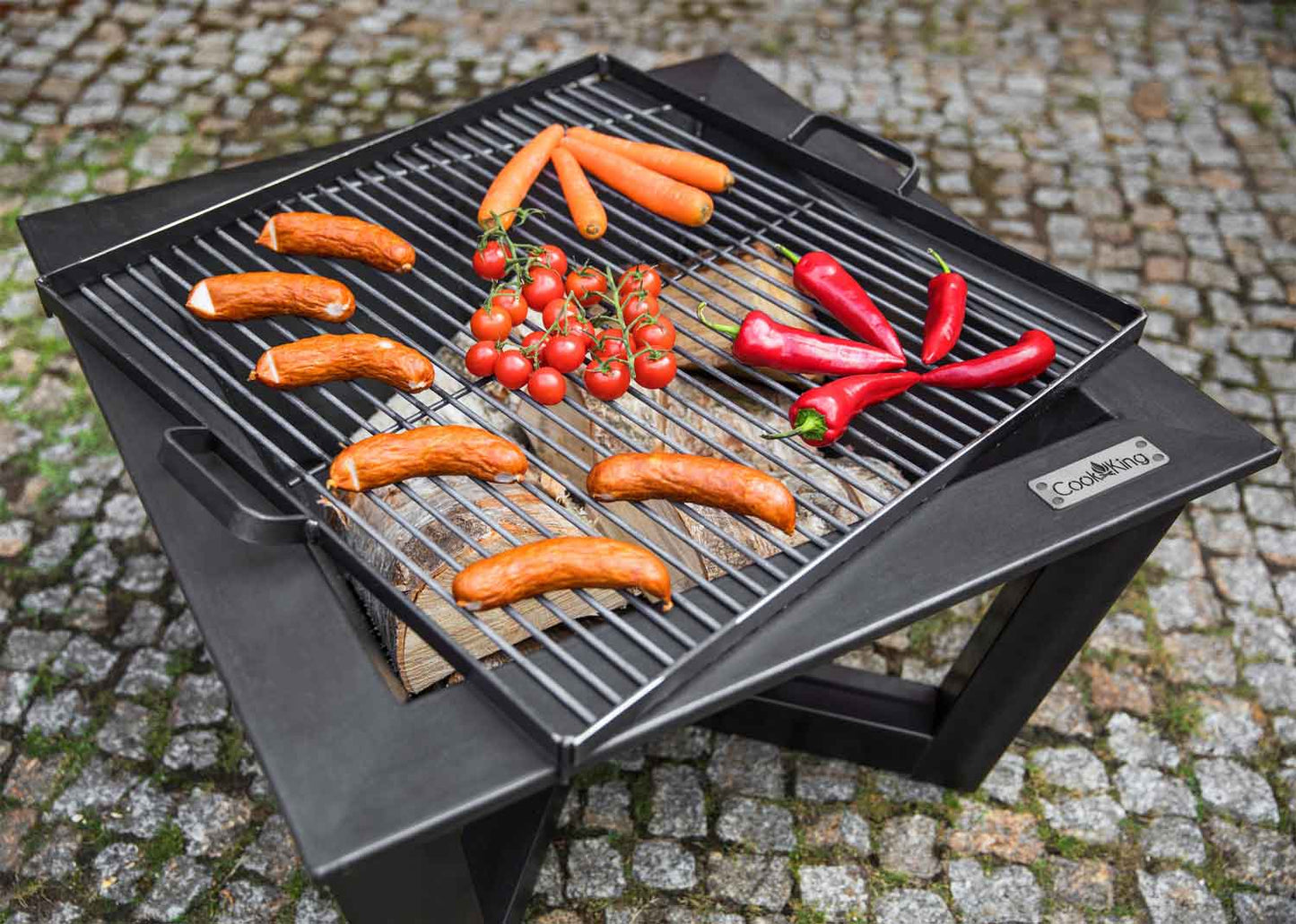 Grillrost aus Rohstahl für Feuerschale - Größe 58x58cm, Cook King, 3