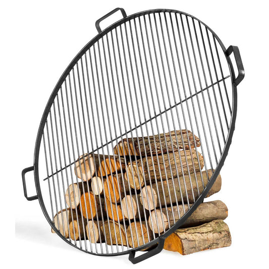 Grillrost mit 4 Griffen aus Rohstahl für Feuerschale - Dia. 80cm, Cook King, 2