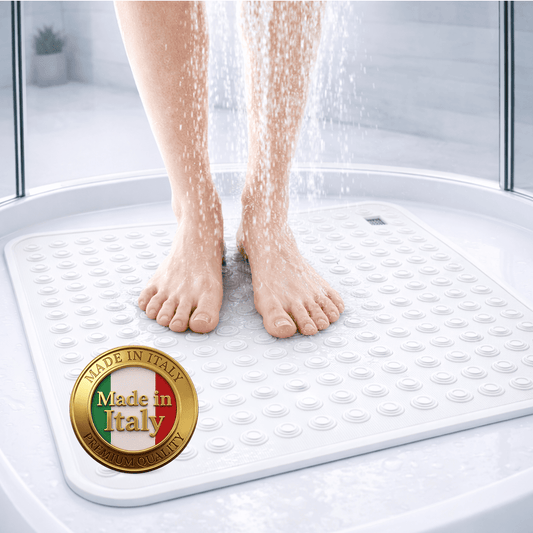 Duschmatte Rutschfest, Rutschfeste Duschmatte für Senioren, Antirutschmatte Dusche Senioren, Weiß, Tatkraft Detail, duschmatte kaufen