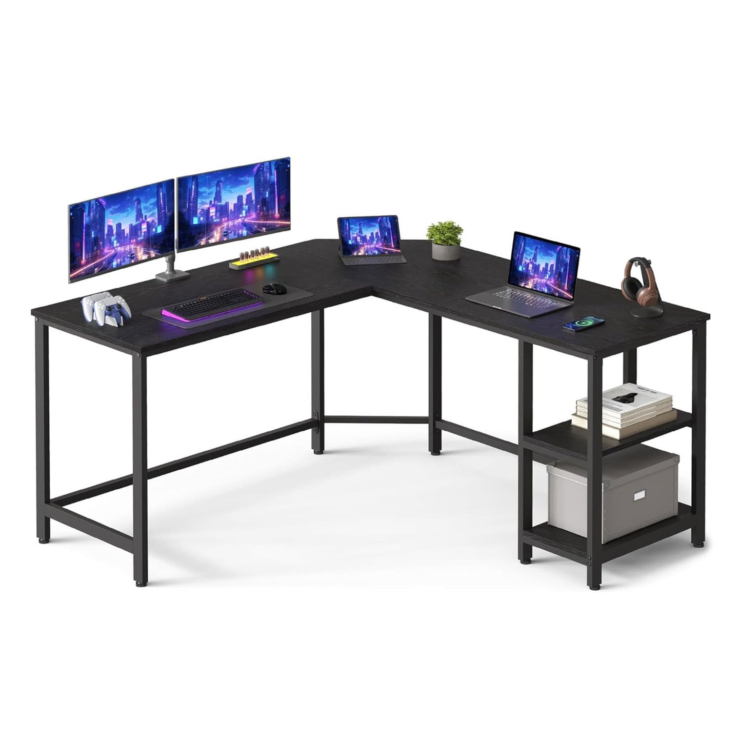 Eckschreibtisch, Schreibtisch L form, Computertisch, Gaming Tisch, VASAGLE, 1