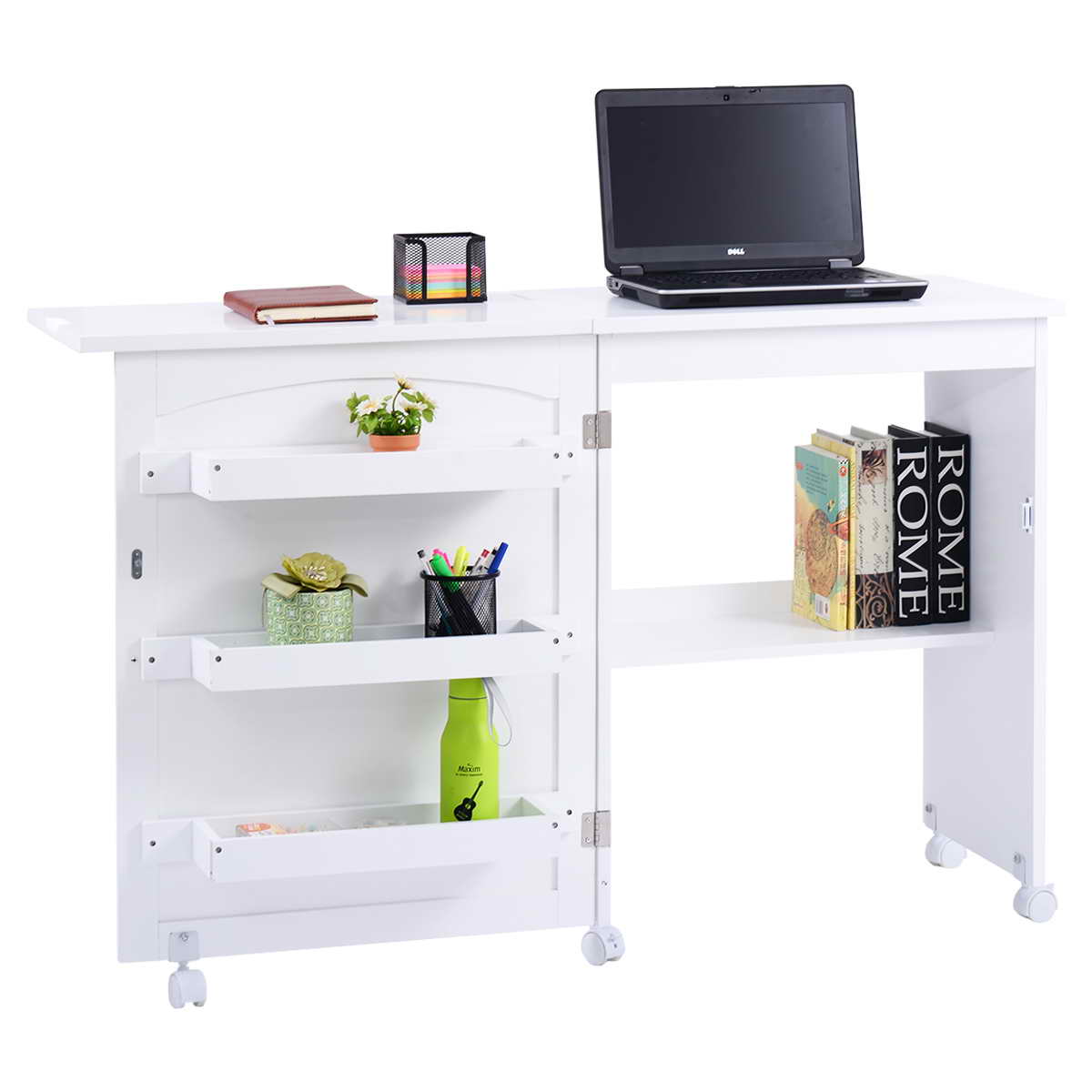 Faltbar Nähmaschinentisch Nähtisch Mehrzwecktisch Schreibtisch Arbeitstisch, Costway, 8