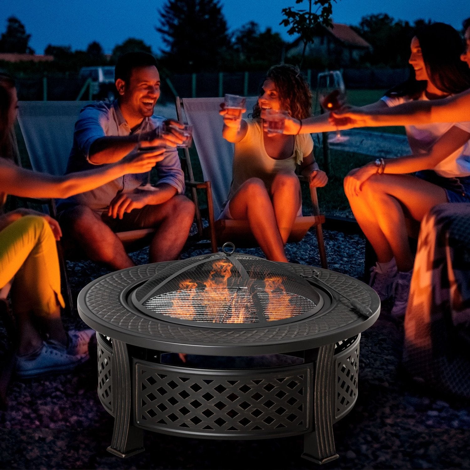 Feuerschale, Tischfeuer Outdoor, Feuerkorb Garten –