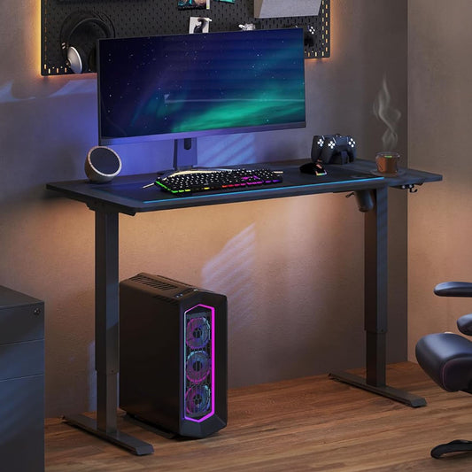 Gaming Tisch, Höhenverstellbarer Schreibtisch Elektrisch, Tisch Höhenverstellbar, Laptoptisch Höhenverstellbar, SONGMICS