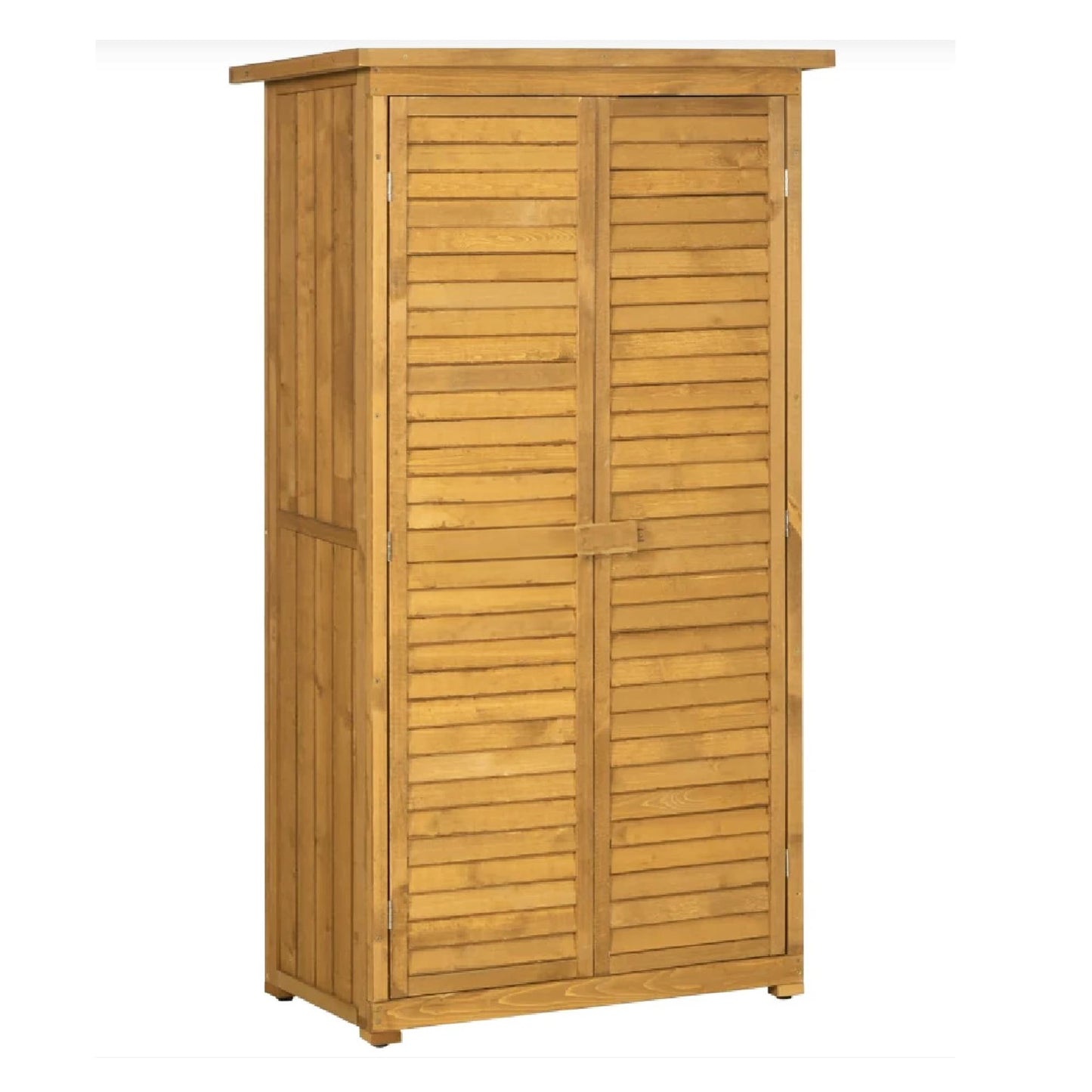 Gartenschrank Holz, Gartenschrank Wetterfest, Outdoor Schrank Wetterfest, Geräteschuppen, Gartenhaus, Outsunny, 16
