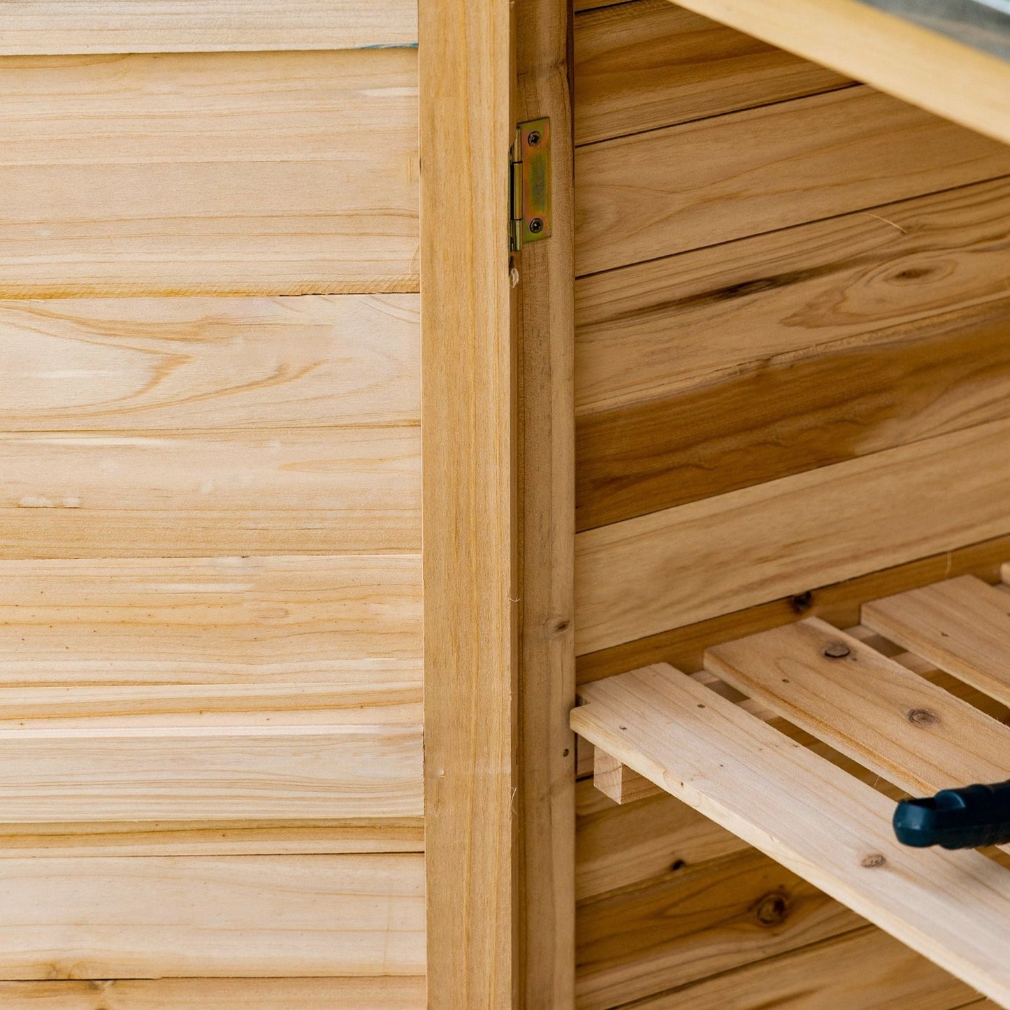 Gartenschrank Holz, Outdoor schrank, Werkzeugschrank, Pflanztisch mit Unterschrank, Geräteschrank, Natur , Outsunny, 6
