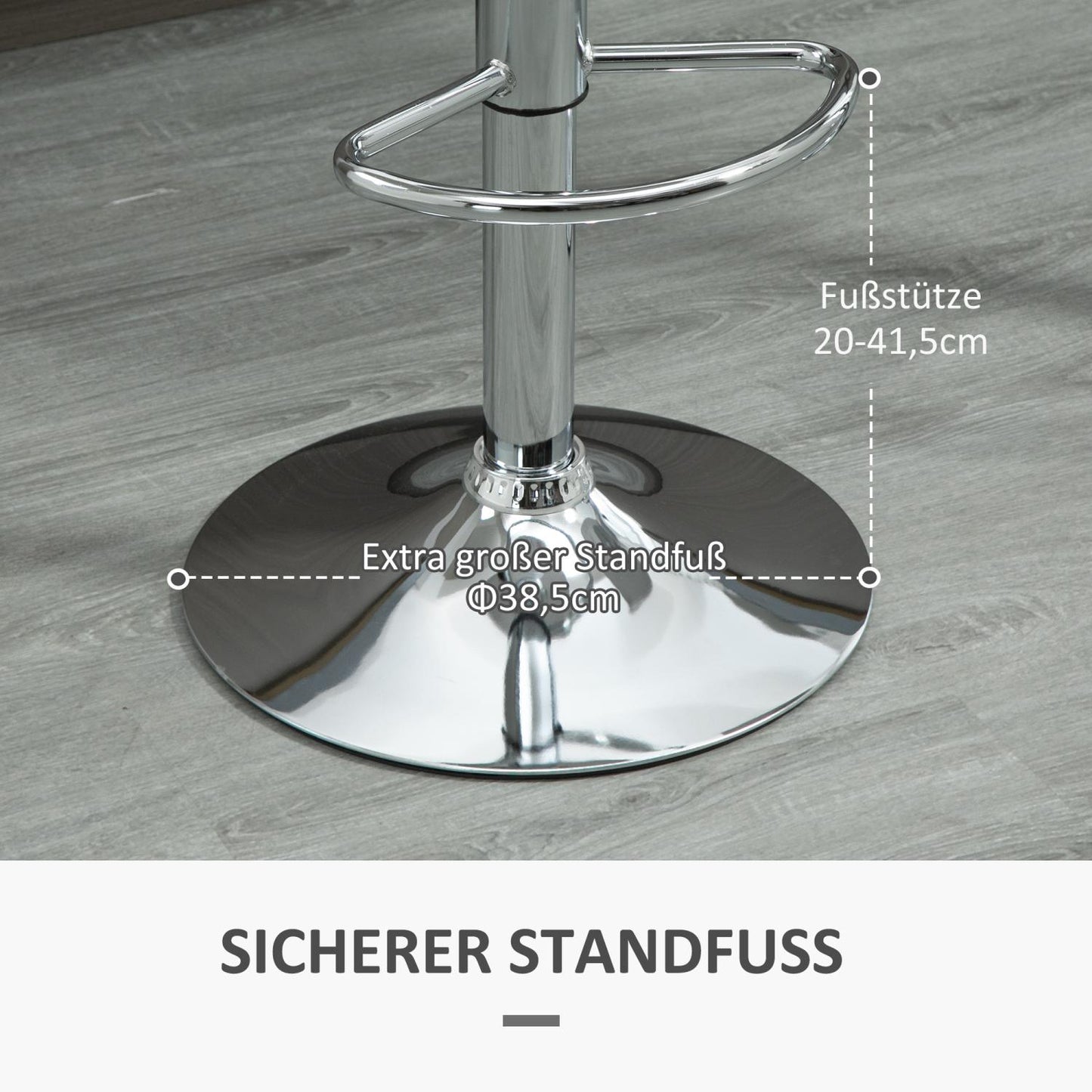 Barhocker 2er set, Barstühle, Barhocker höhenverstellbar, Drehstühle mit Lehne für Bartheke Weiß, Barhocker küche, HOMCOM, 5