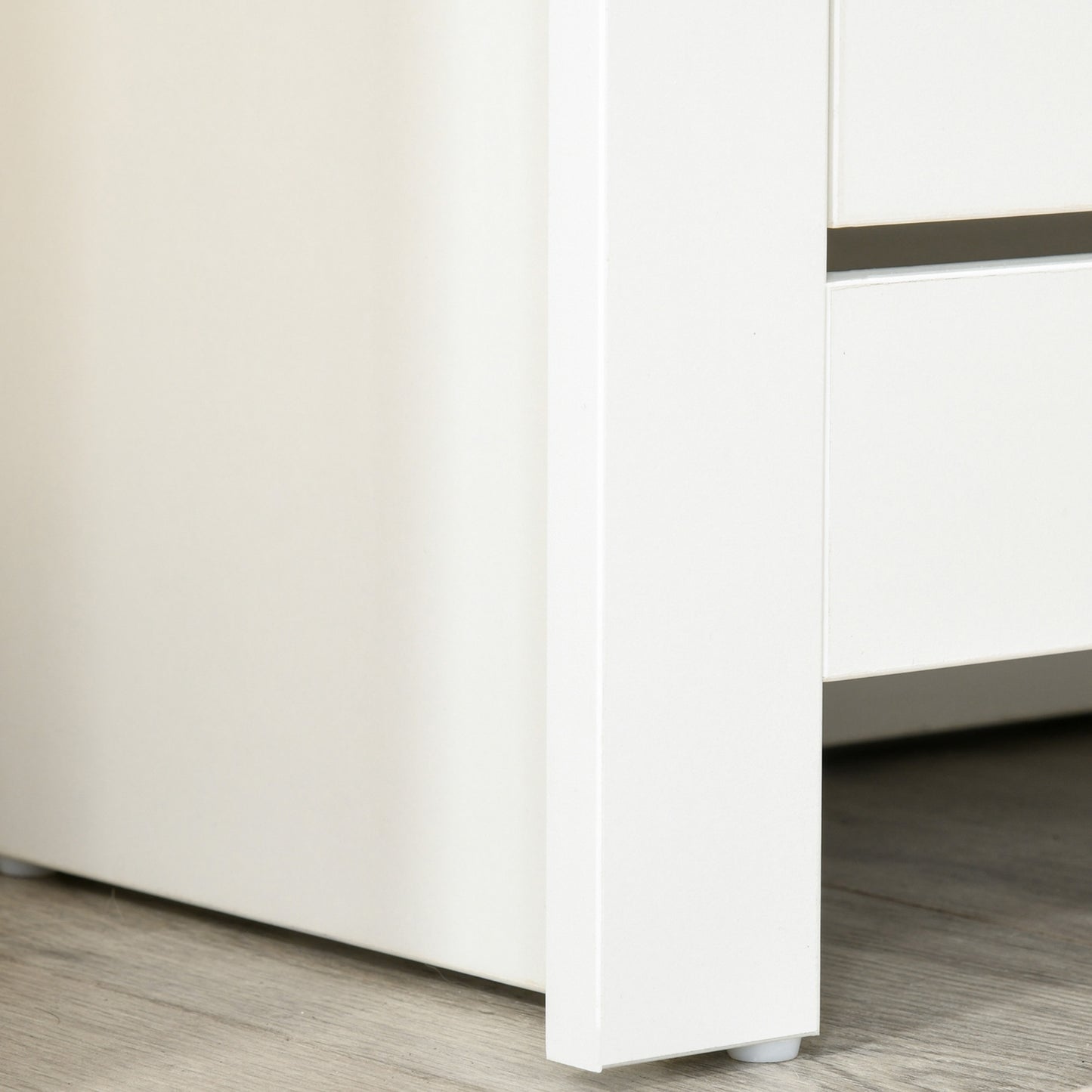 HOMCOM Schuhschrank platzsparend Schuhkipper schmal mit 2 Klappen für 12 Paar Schuhe Weiß Natur