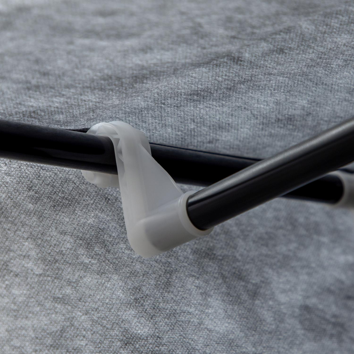 HOMCOM Stoffkleiderschrank Faltschrank Faltbarer Kleiderschrank Stoffschrank Garderobe Faltbar mit Reißverschluss Dunkelgrau