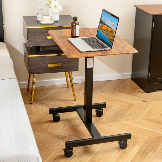 Höhenverstellbarer Schreibtisch, Laptoptisch, Laptoptisch Höhenverstellbar, Laptoptisch Bett, Laptoptisch Sofa, Costway, 8