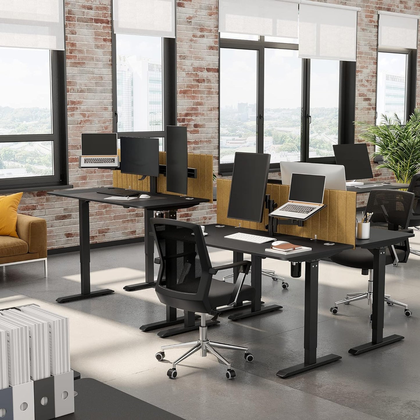Höhenverstellbarer Schreibtisch Elektrisch, Tisch Höhenverstellbar, Laptoptisch Höhenverstellbar, SONGMICS, 9