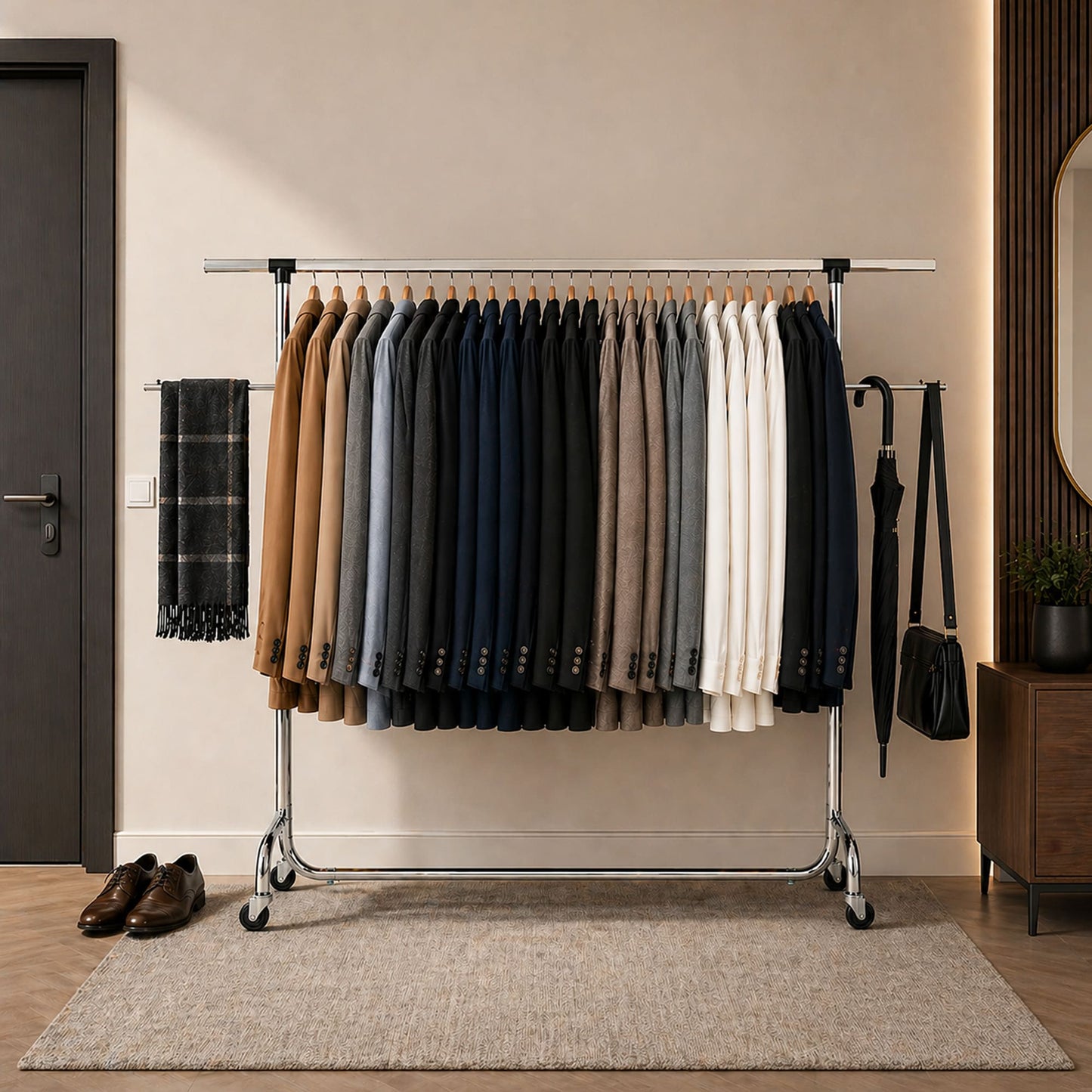 Kleiderständer, Garderobenständer, Rollgarderobe, Schwerlast Kleiderständer, Tatkraft Falcon, kleiderständer kaufen, f