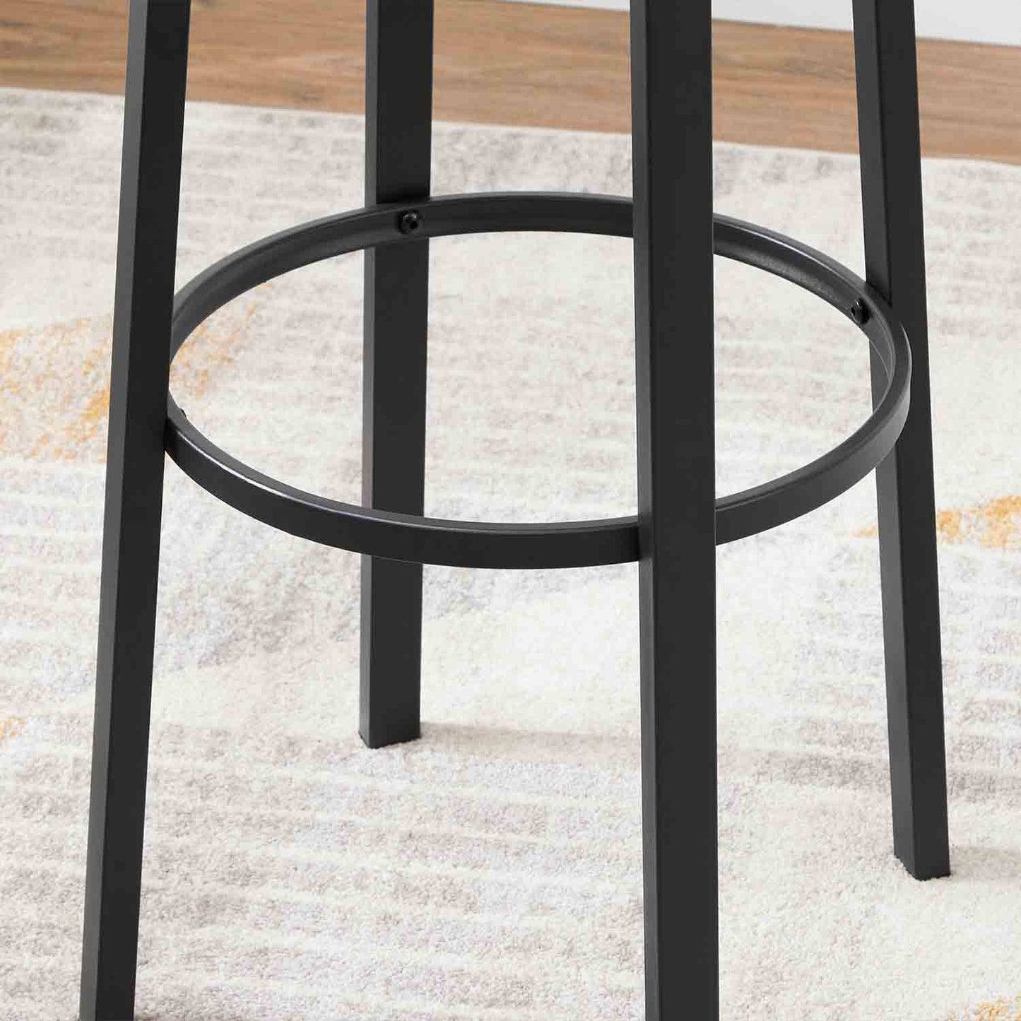 Barhocker, 2er Set, Barstühle, 39 x 39 x 100 cm, mit Fußstütze