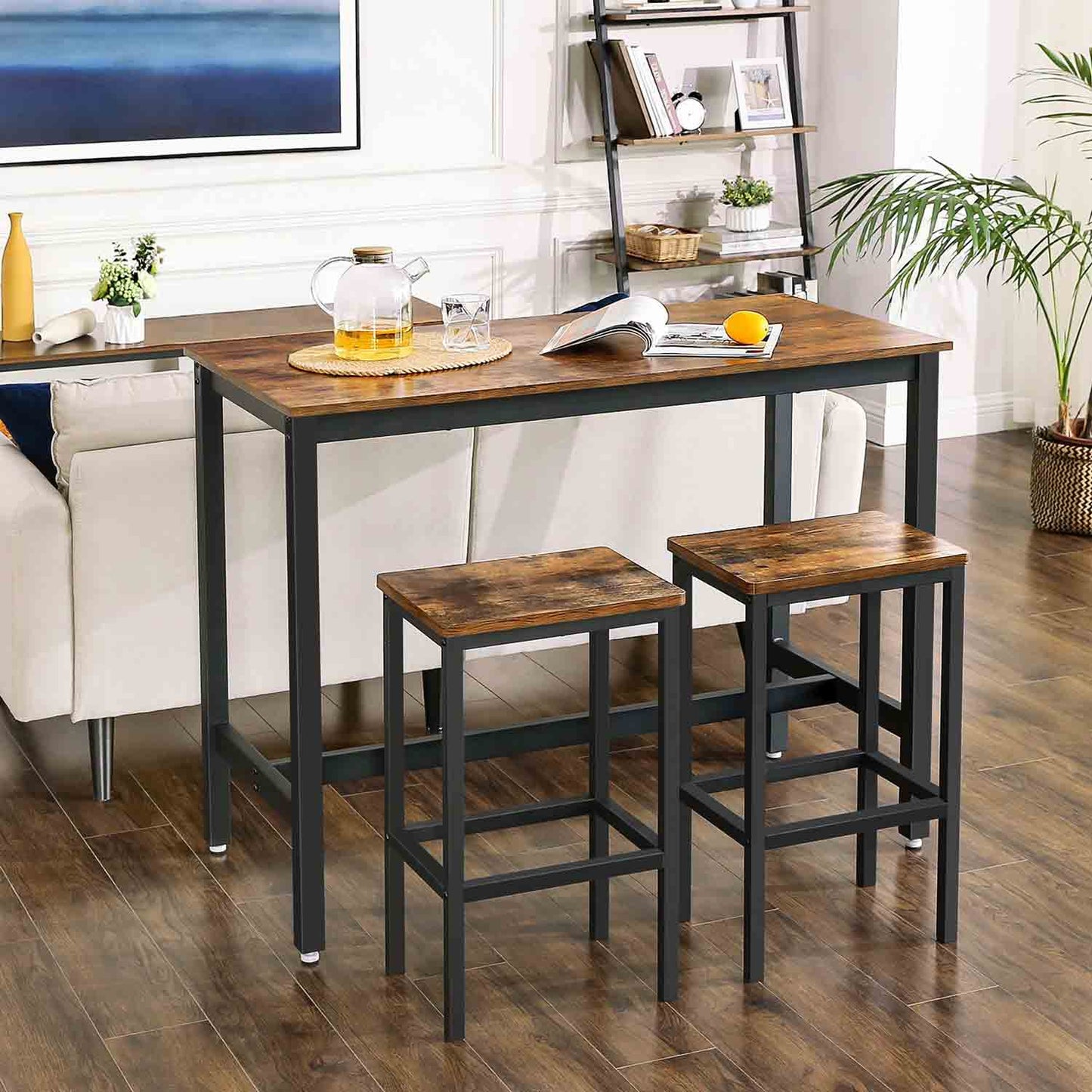 Barhocker 2er Set für Küche, VASAGLE