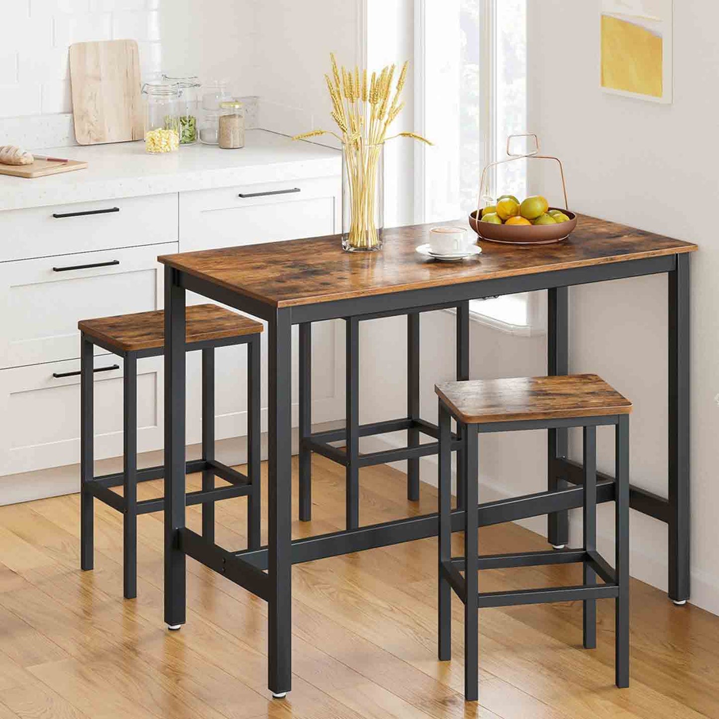 Barhocker 2er Set für Küche, VASAGLE