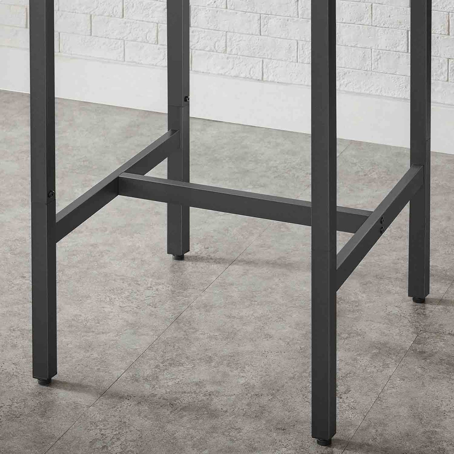 VASAGLE - Bartisch, Stehtisch, Küchentisch, hoch, mit Stahlgestell, 60 x 60 x 92 cm, einfache Montage, für Küche