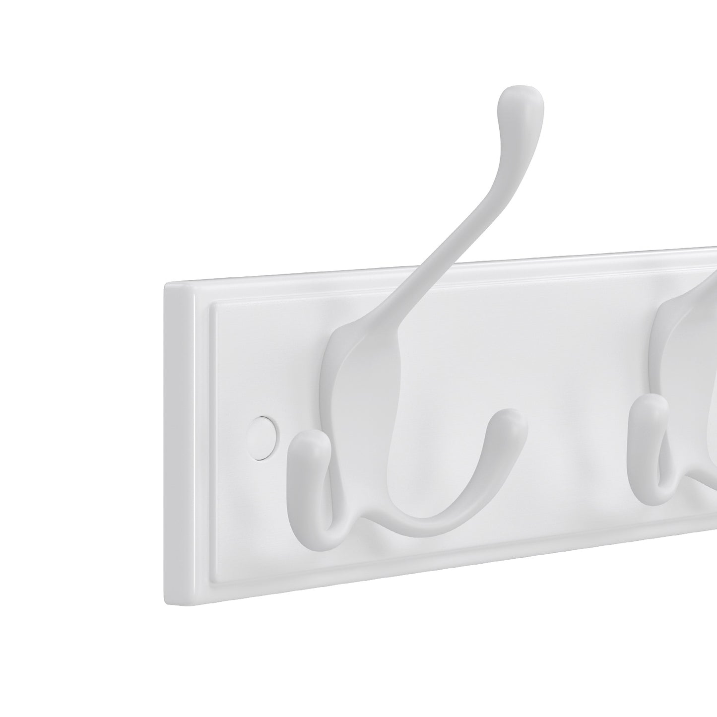 Garderobenleiste, Wandgarderobe, Garderobe wand, Garderobe Haken, 4 Dreifach-Haken aus Metall, wolkenweiß, SONGMICS, 6