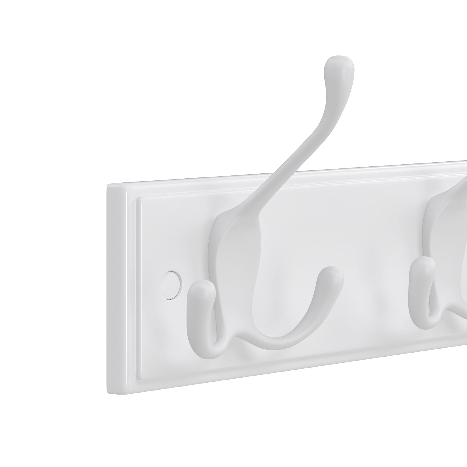 Garderobenleiste, Wandgarderobe, Garderobe wand, Garderobe Haken, 4 Dreifach-Haken aus Metall, wolkenweiß, SONGMICS, 6