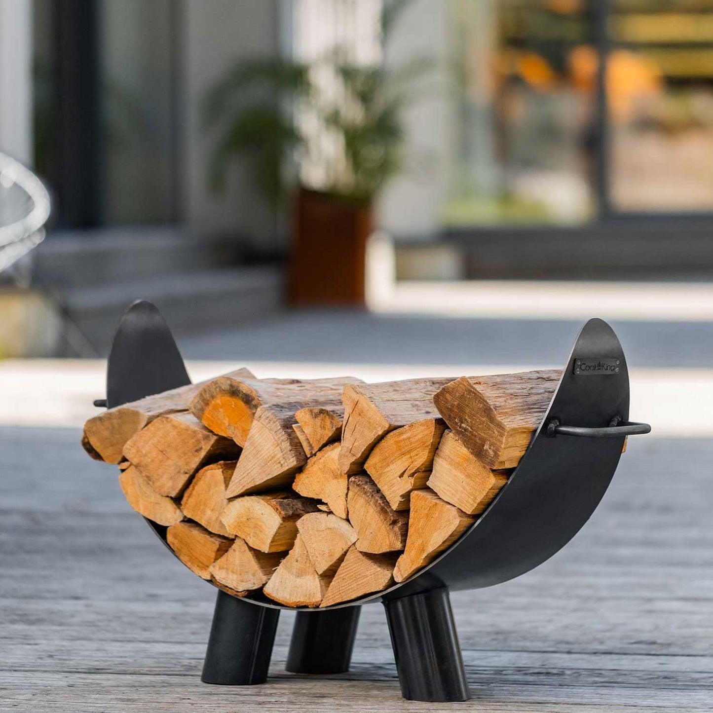 Kaminholzregal „MILA“, Kaminholzregal Metall, Kaminholzregal außen freistehend, Handgemachte Qualität, 3