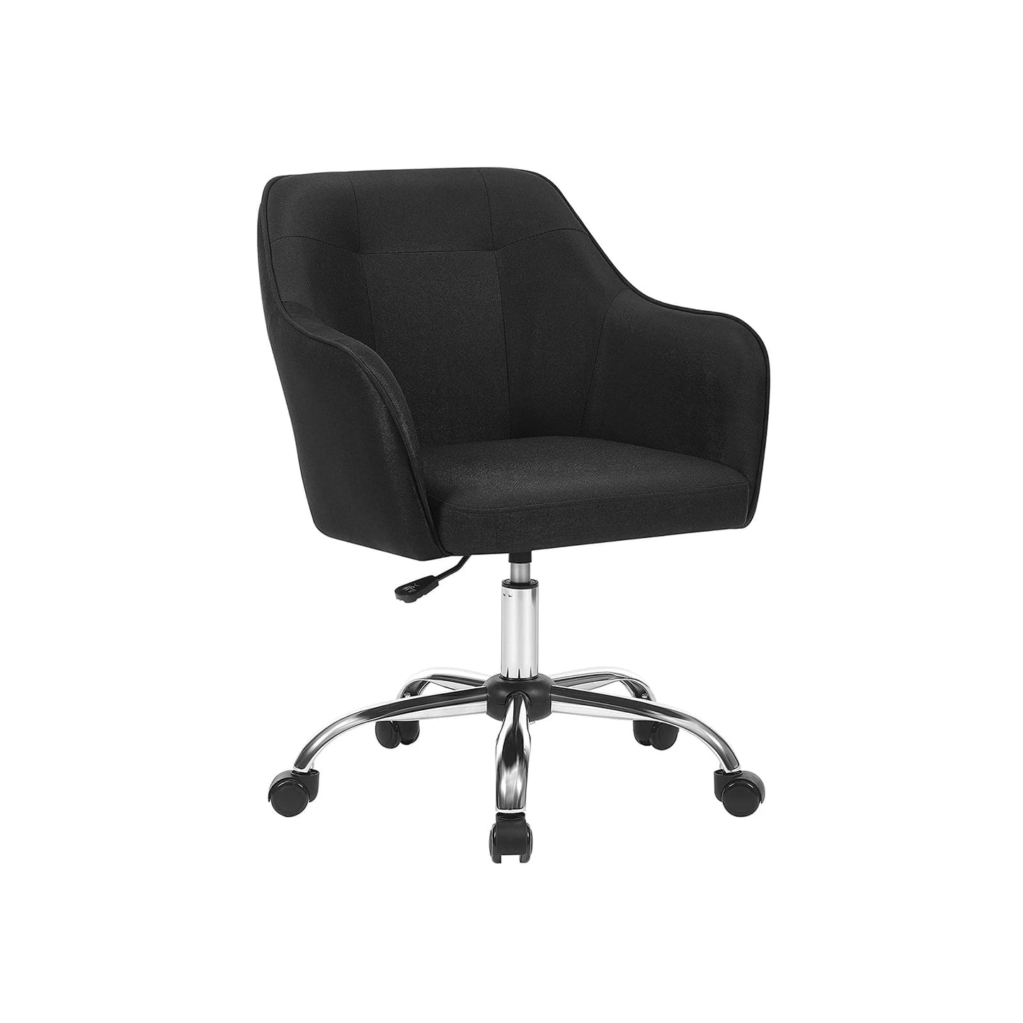 bürostuhl, ergonomischer bürostuhl, schwarz, auf Rollen - SONGMICS