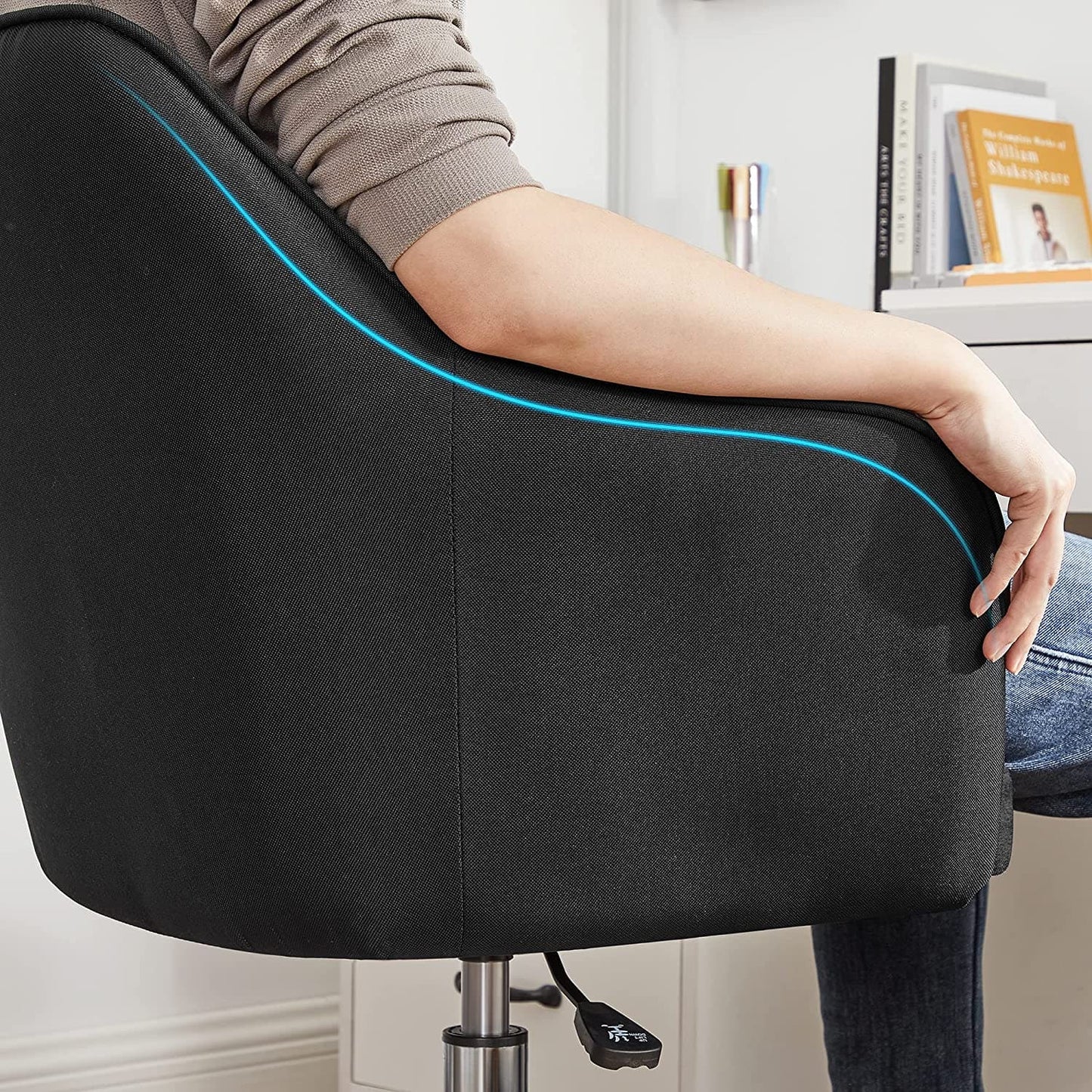 Ergonomische bürostühle, Armlehnen, Rückenlehne, gebogen, für Komfort, schreibtischstuhl ergonomisch - Songmics