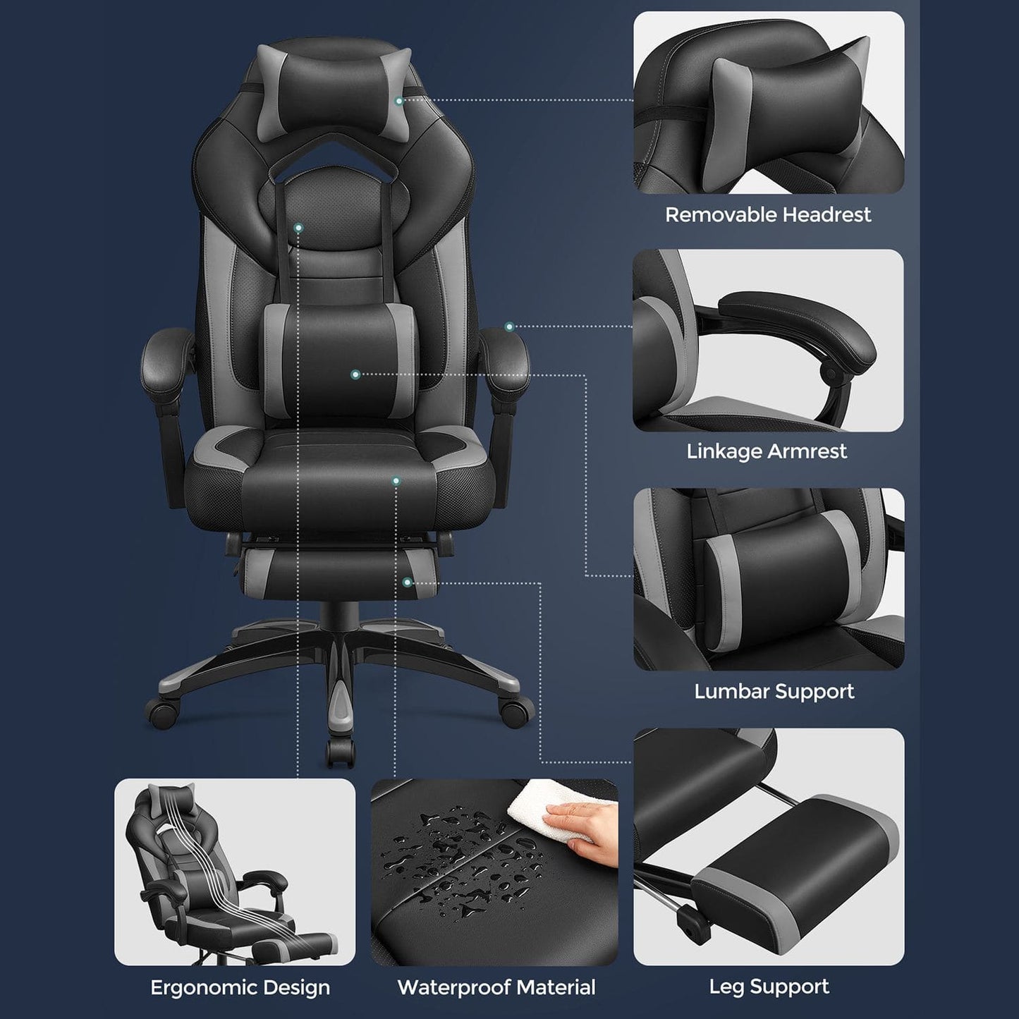 Bürostuhl home, office schreibtischstühle, office stuhl - SONGMICS 1