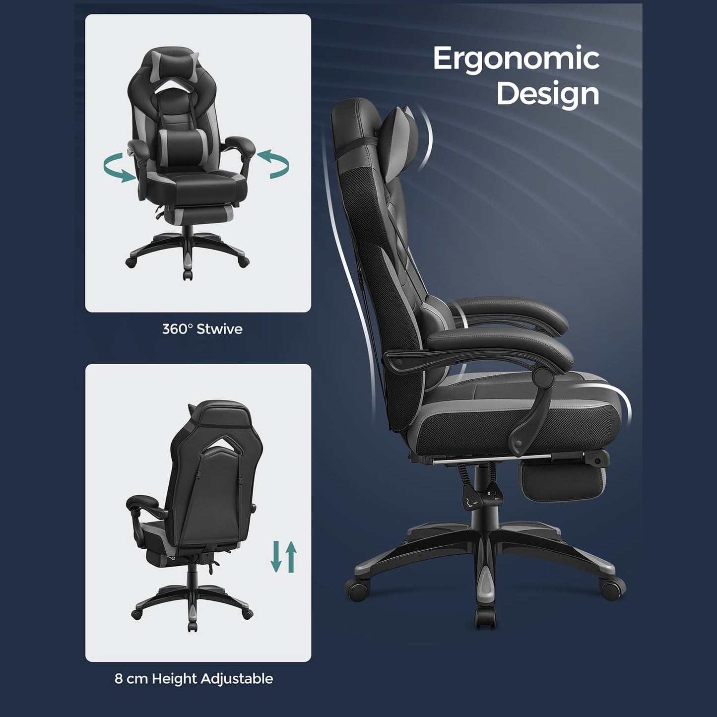 Bürostuhl home, office schreibtischstühle, office stuhl - SONGMICS 2