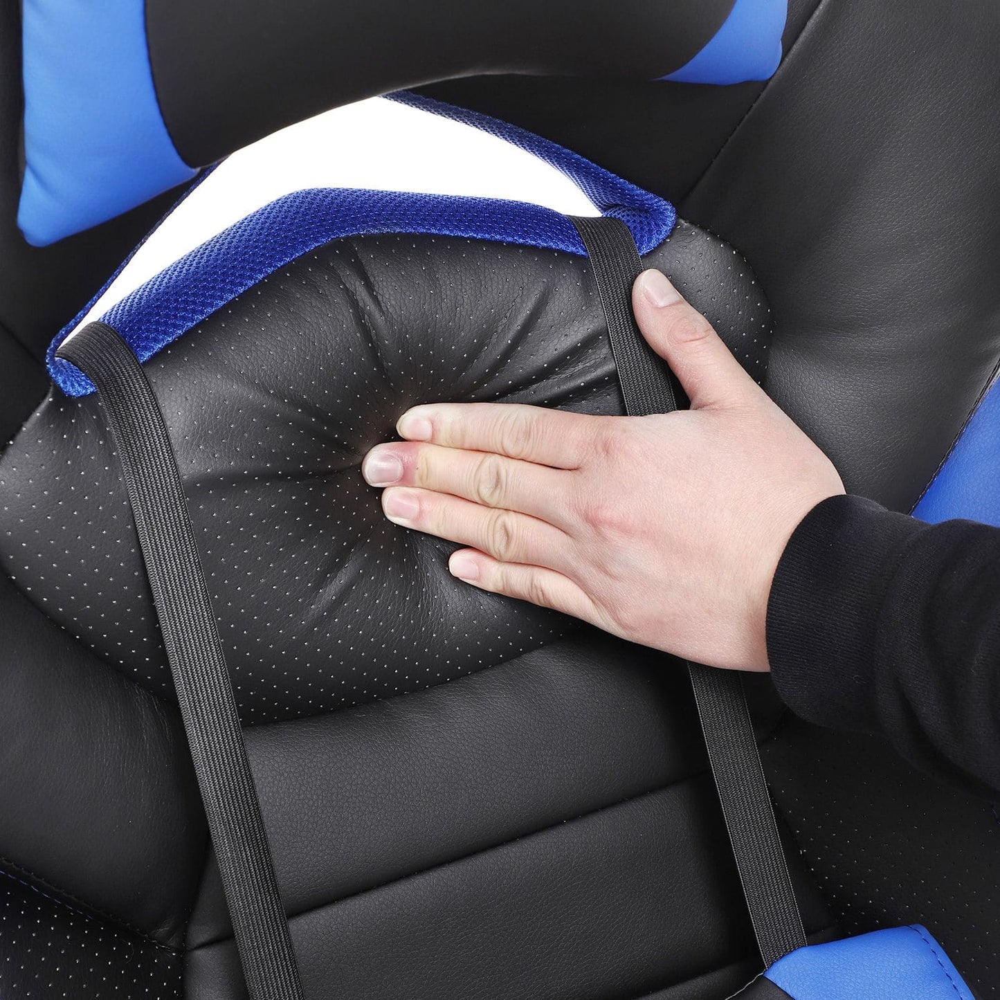 Gaming stuhl, home office stuhl, gaming stühle, Schwarz Blau - SONGMICS