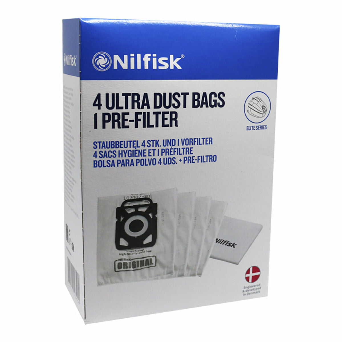 Ersatzbeutel für Staubsauger Nilfisk (4 Stück), 1