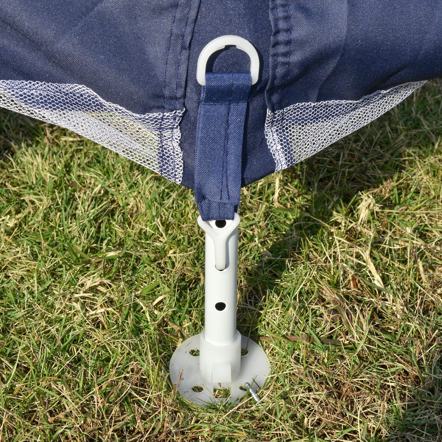 Outsunny Gartenpavillon Faltpavillon 3x3 Stabile Zelte Festzelt Partyzelt wetterfest Moskitonetz Blau