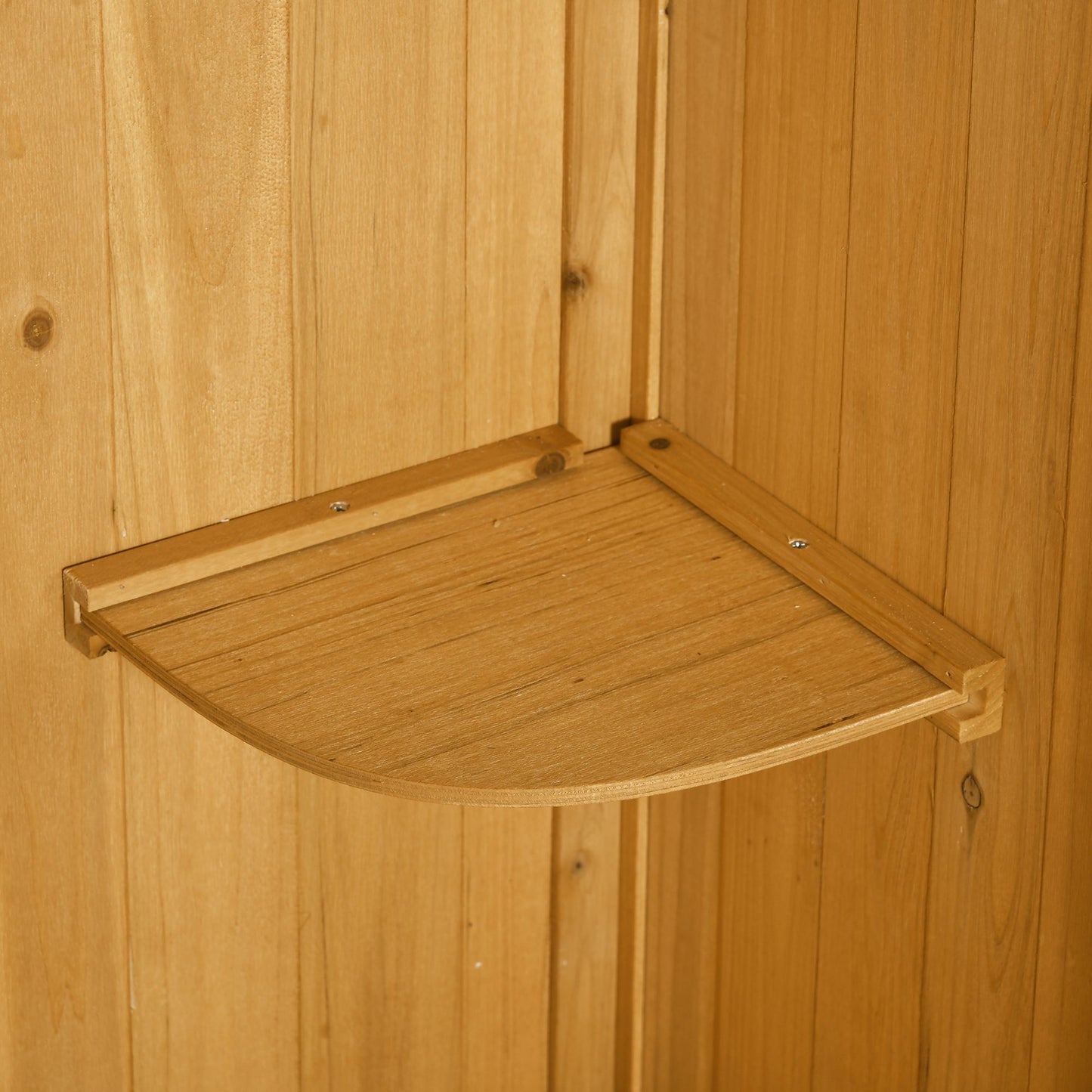 Gartenschrank Holz, Outdoor schrank, Terrassenschrank, Gerätehaus Geräteschuppen mit Fachböden Holz Gelb, Grün, Outsunny, 5