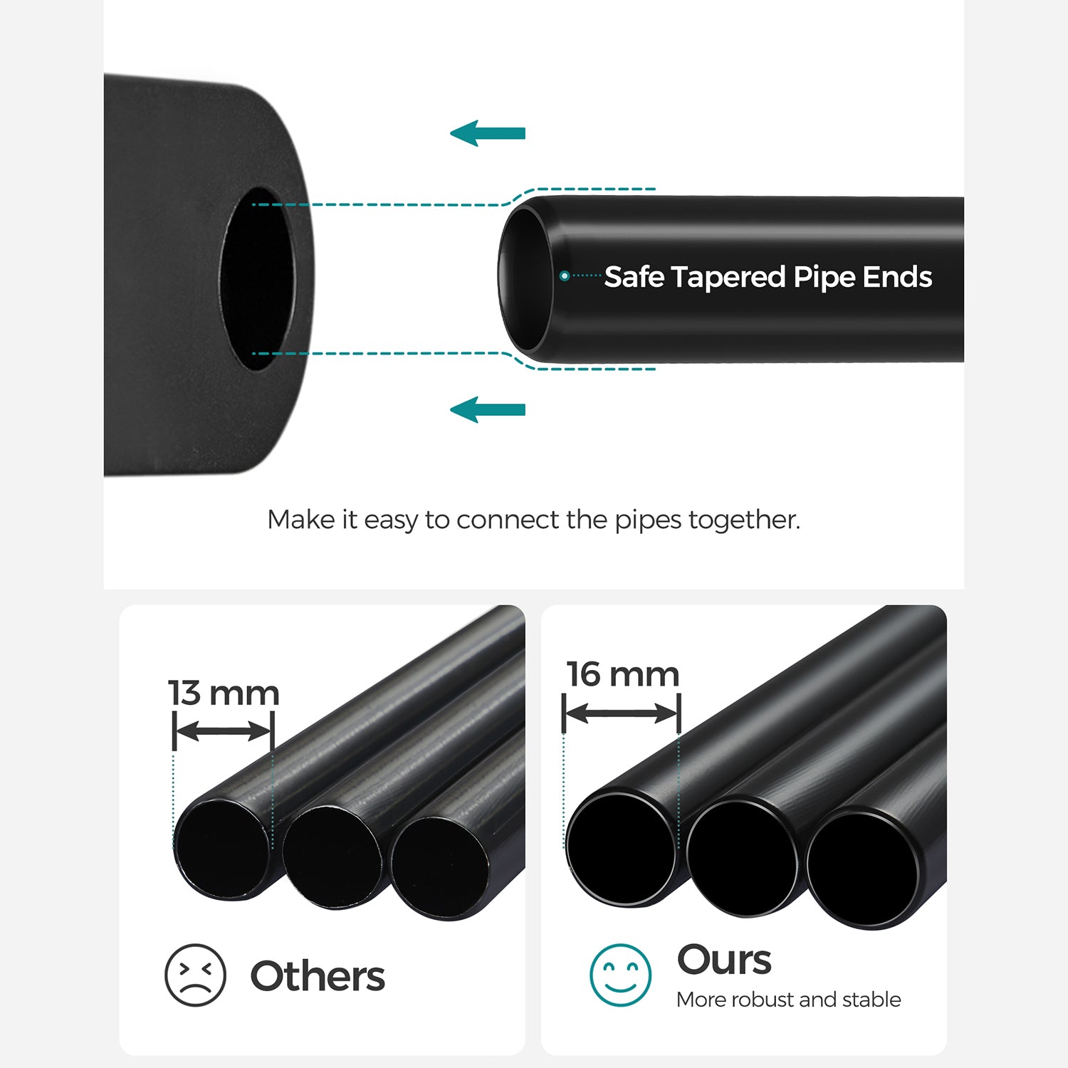 Offener Kleiderschrank, Kleiderschrank, Offener Schrank, Garderobe mit ablage,  Stoffablagen, Metallrahmen, Schwarz, SONGMICS, 5