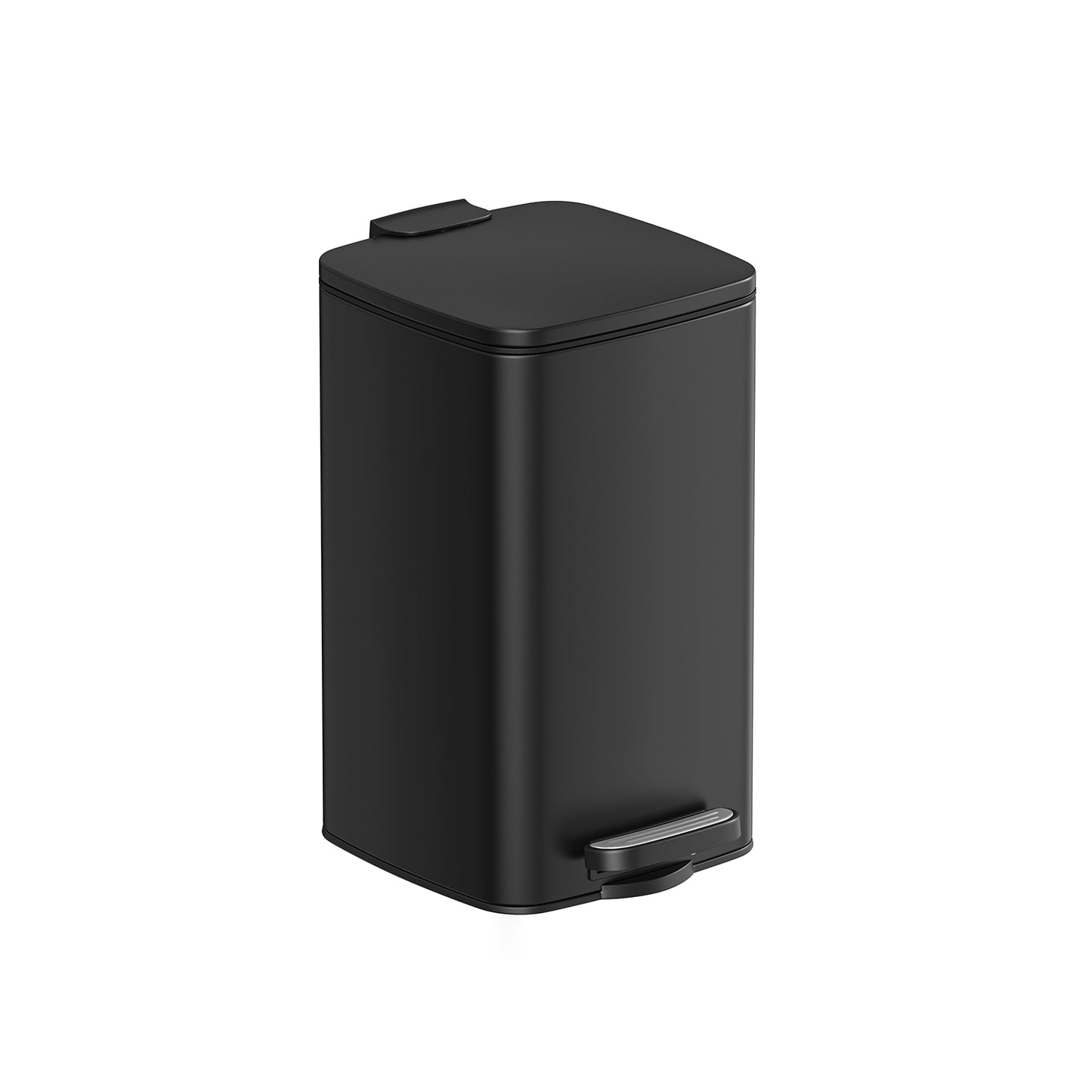 Kosmetikeimer, 8 L, Mülleimer Bad, Abfalleimer mit deckel, Tretmülleimer, Badezimmer mülleimer, mit Pedal, schwarz, SONGMICS, 6