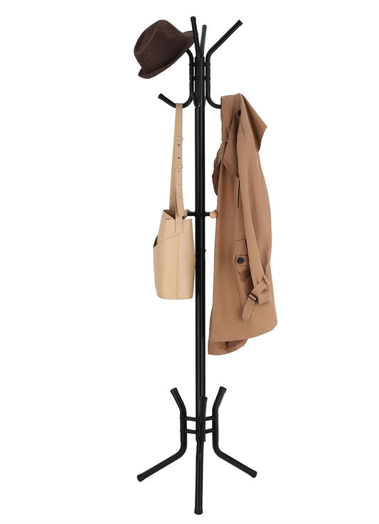 Garderobenständer, Metall Kleiderständer, Garderobenständer Stabil, Garderobenständer Baum, schwarz, SONGMICS, 1