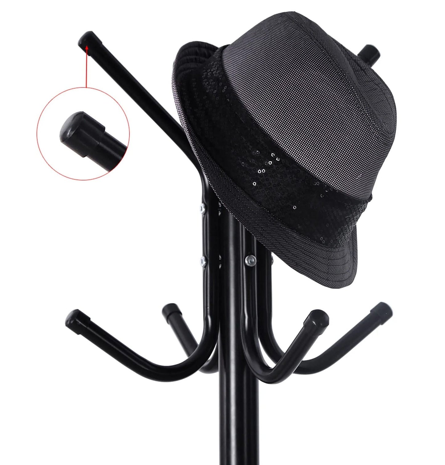 Garderobenständer, Metall Kleiderständer, Garderobenständer Stabil, Garderobenständer Baum, schwarz, SONGMICS, 4