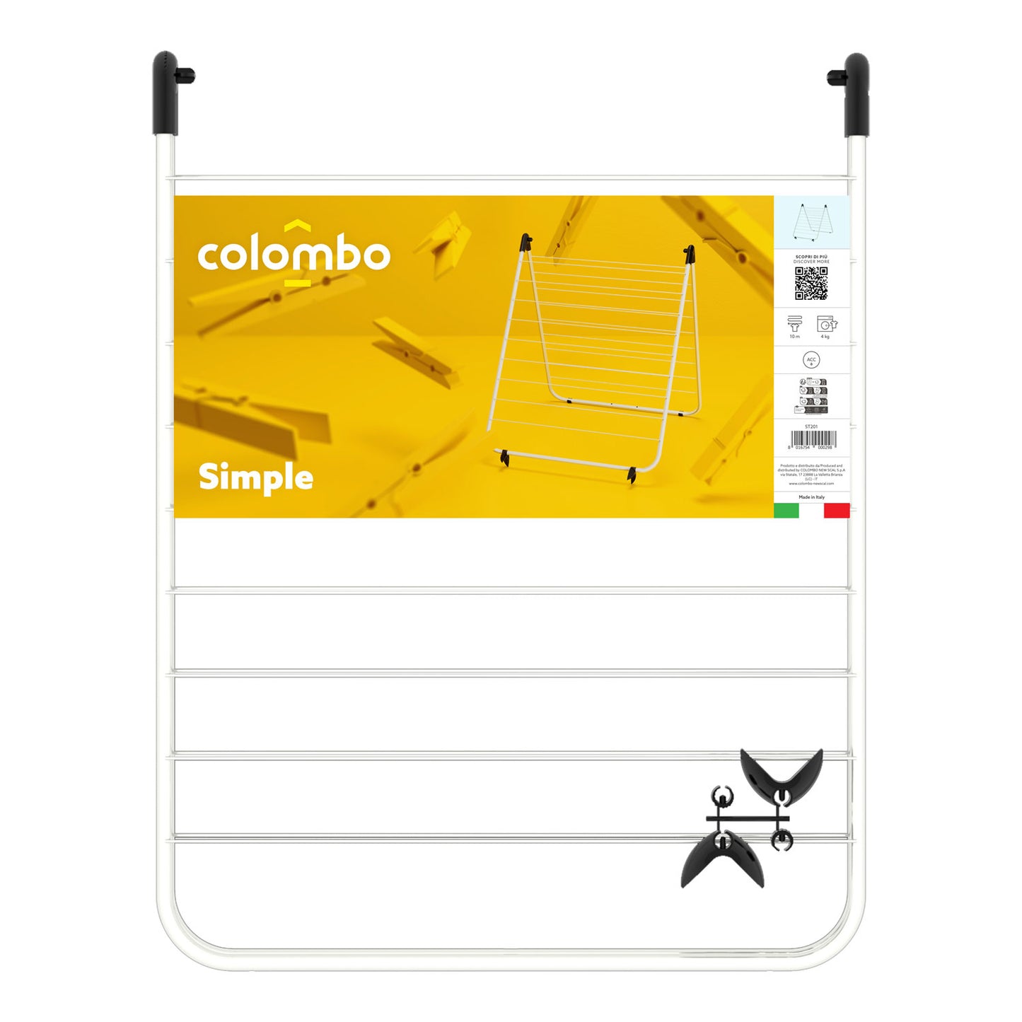 Wäscheständer, Wäscheständer Klappbar, für Dusche, Badewanne Wäschetrockner, Colombo Simple, 4