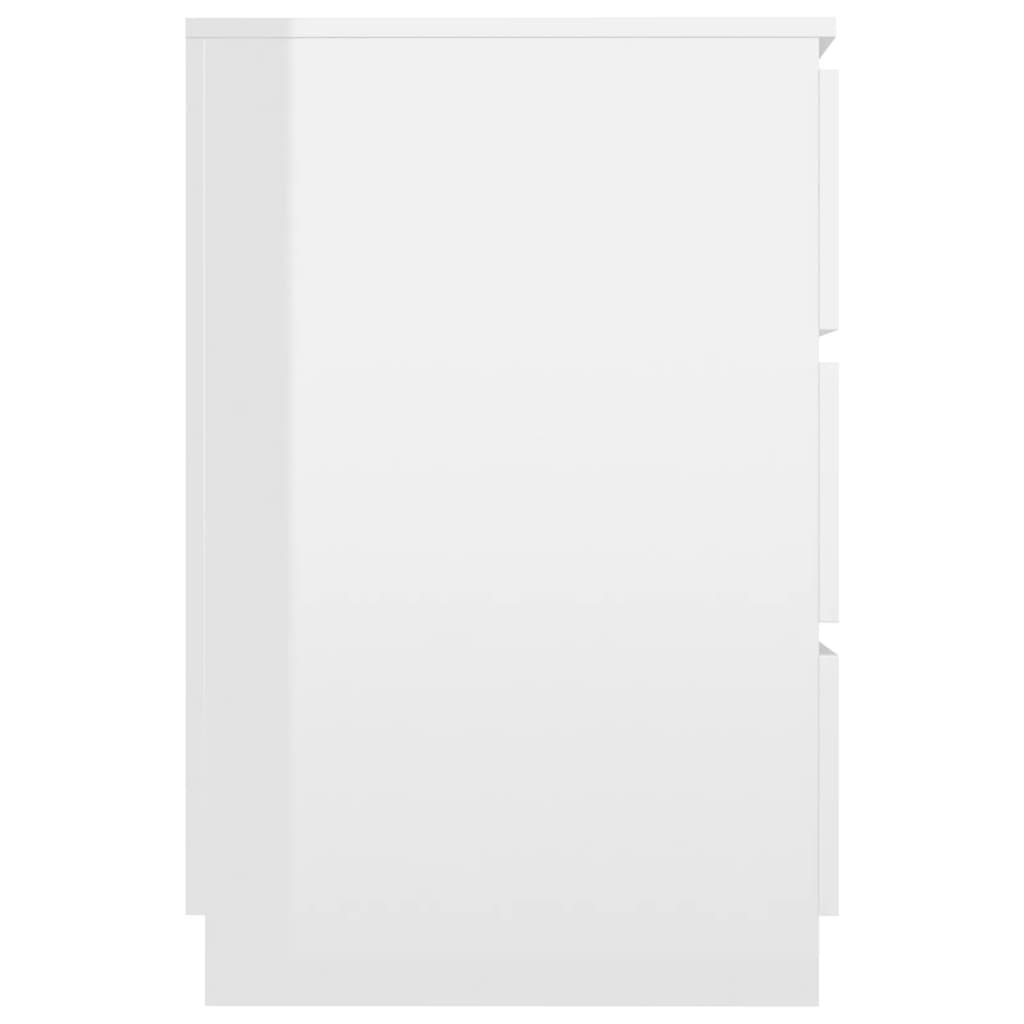 Schreibtisch, Computertisch, Schreibtisch mit Schublade, Schreibtisch Weiß, Holzwerkstoff, Hochglanz-Weiß, vidaXL, 5