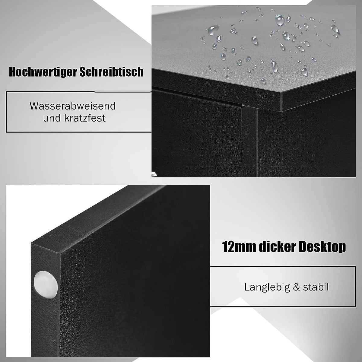 Schreibtisch, Computertisch, Schreibtisch mit Schublade, und Regalen, Kleiner Schreibtisch, Schreibtisch Holz, Costway, 7