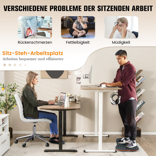 Schreibtisch, Höhenverstellbarer Schreibtisch, elektrisch, Breite Tischplatte zum Arbeiten, Costway, 2