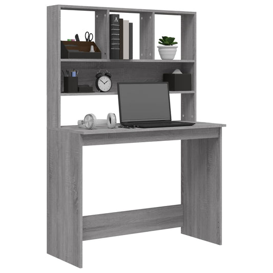 Schreibtisch, Kleiner Schreibtisch, Schreibtisch mit Regal, Schreibtisch mit Stauraum, Schreibtisch Holz, vidaXL, 4