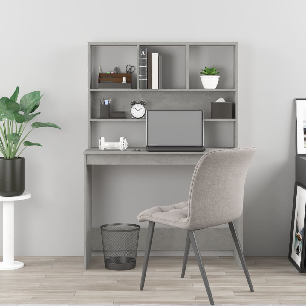 Schreibtisch, Schreibtisch mit Stauraum, Schreibtisch Holz, Kleiner Schreibtisch, Schreibtisch mit Regal, vidaXL, 3