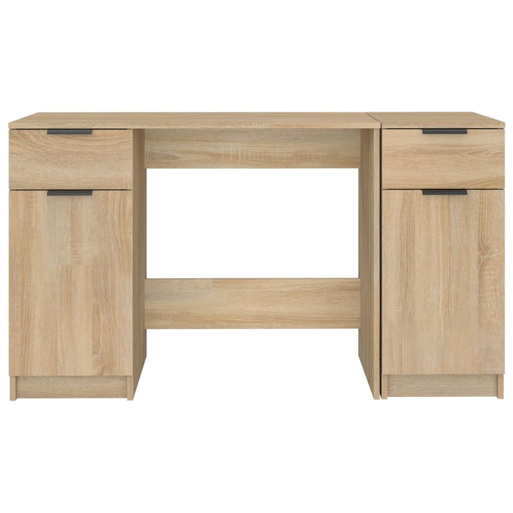 Schreibtisch mit Schubladen, Schreibtisch Klein, Schreibtisch Büro, Holz Schreibtisch, mit Beistellschrank, vidaXL, 6